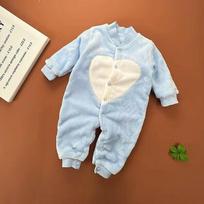 Naujagimio pavasario žieminiai drabužėliai kūdikių striukė mergaitėms Kombinezonas berniukams Minkšti flaneliniai Bebe Romper drabužėliai kūdikiams 59cm mėlyna