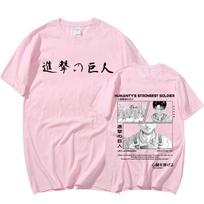 Japonijos Anime Attack on Titan Levi Ackerman Unisex marškinėliai vasariniai Eren Yaeger trumpomis rankovėmis marškinėliai Negabaritinė Harajuku gatvės apranga L