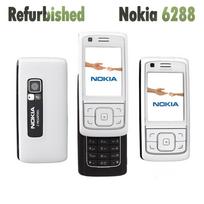 Atnaujintas originalus Nokia 6288 mobilusis telefonas su 1 SIM kortele No charger juoda