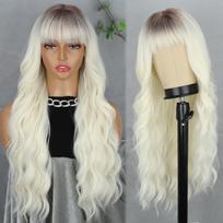 LISI HAIR sintetiniai ilgi spalvingi perukai su kirpčiukais Natūralus banguotas perukas moterims kasdienis Cosplay karščiui atsparus 65cm
