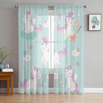 Mielas vienaragis su saldainiais permatomos užuolaidos miegamajam svetainei tiulio užuolaidos virtuvės langui voile užuolaidos 135W x 114H(cm)