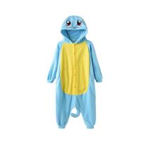 Squirtle vienos dalies pižama vaikams Kigurumi Vieno gabalo pižama Helovino Cosplay kostiumas Kalėdų vakarėlio dovana 140 mėlyna/geltona