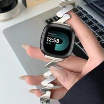 Nerūdijančio plieno apyrankė Fitbit Versa 4 3 Sense / Sense 2 moteriška plona apyrankė Fitbit Versa 2 1 Lite priedams Fitbit Versa 4 or Sense 2 sidabras
