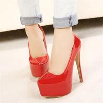 Moteriški 15 cm aukštakulniai 5 cm platformos naktinio klubo aukštakulniai moteriški vestuviniai stiletto aukštakulniai didesnio dydžio masyvūs persikiniai batai 39 raudona