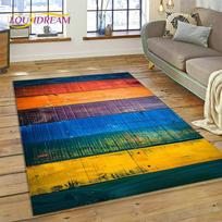 Spalvingas medienos grūdų medienos pritaikytas kiliminis kilimėlis miegamojo svetainės namų sofos dekoravimui, vaikų žaidimo didelio dekoro grindų kilimėlis 40cm x 60cm
