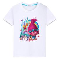 Fantasia Balionų Troliai marškinėliai vaikams berniukui 10 metų Kawaii viršutiniai drabužiai y2k vienas gabalas Trolls 100% medvilnė Trumpi anime marškinėliai mergaičių drabužiai 100 balta