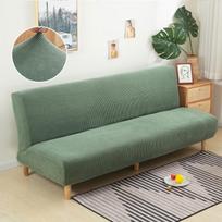 Polar Fleece audinio berankis sofos lovos užvalkalas Vienspalvis be porankio Didelis elastingas sulankstomas baldas namų dekoravimas suolo užvalkalas S 120-155cm