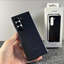 Samsung Galaxy Z Fold6 Z Fold 6 Kindsuit dėklas Minkštas šilkinis prisilietimas Apsauginis odinis dangtelis Black