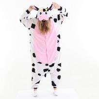 Karvės Kigurumi Suaugusiems Moterims Pižama Vyrams Viso Kūno Pijama Kigurumi Anime Kostiumas Cosplay Vienos Dalies Bodis Helovino Miego Drabužiai S white