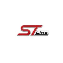 3D Metalinis ST LINE Priekinių grotelių lipdukas Automobilio priekinių grotelių emblema Chromuotas lipdukas FIESTA FOCUS MONDEO Automobilio stilius Silver Red（Sticker）