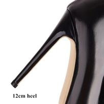 Sexy Stiletto Ryškios lakinės odos kelnės Batai Batai Ploni aukštakulniai Juoda Balta Raudona Stretch Batai Kelnės Batai Prašmatnūs 34