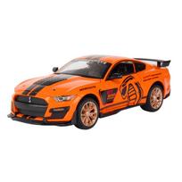 1/24 Ford Mustang Shelby GT500 Lydinio Sportinio Automobilio Modelis Diecast Metalinis Žaislinio Automobilio Modelis Didelės Simuliacijos Garsas ir Šviesa Vaikų Dovana oranžinė