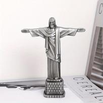 Jėzaus statulėlė Brazilija Kristus Atpirkėjas statula Stalo skulptūra Metaliniai dirbiniai Big Ben Pasaulyje žinomas pastatas Namų dekoras 2