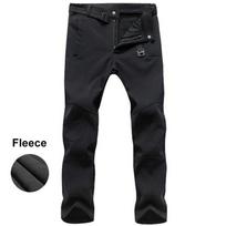 Žieminės Softshell Thermal Kelnės Kelnės Vyriškos Fleece Cargo Kelnės Neperšlampamos Šiltos Darbo Kelnės XXXXL juoda