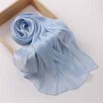 Kvėpuojantis ir kietas Island Satin Smooth Crepe ilgas šalikas Ryškus šilko šalikas galvos šalikas 70*175CM