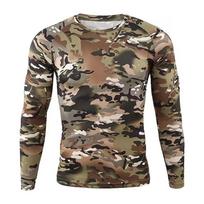 3D marginti marškinėliai kamufliažiniai marškinėliai Camo ilgomis rankovėmis pavasario rudens rudens itin lengvi, kvėpuojantys greitai džiūstantys lauke S