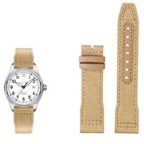 Klasikinė 20/21/22 mm Aukštos kokybės Nailono Veršio Odos Laikrodžio Dirželis Tinka IWC Pilot SPITFIRE MARK18 Portofino TOP GUN IW389101 Laikrodžio Dirželis 20mm beige
