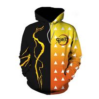 Anime Demon Slayer Kimetsu No Yaiba 3D Hoodies Megztiniai Demon Slayer Agatsuma Zenitsu Tomioka Giyuu Naujas Rudens Cosplay Viršutiniai Drabužiai S