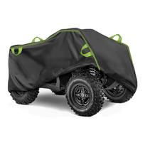 Keturračio dangtis, vandeniui atsparus lauko sunkiųjų 4 ratų dangtis, bet kokiomis oro sąlygomis apsaugantys keturračių dangteliai tinka Kawasaki, Honda, Polaris, Yamaha L juoda