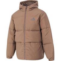 Adidas Basic Down Jacket Outdoor Casual Sports Zip Hooded Down Coat Men Jackets Brown JG5943 M gray
