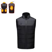 Unisex išmanioji spalvas deranti šildoma liemenė su 21 zonos pastovios temperatūros kontrole 5XL juoda/pilka spalva