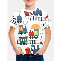 Korėjietiški vaikiški drabužiai 2024 Mielas animacinių filmukų traukinukai Vaikams Pavasariniai drabužiai Berniukų drabužiai Viršutiniai marškinėliai T-shirt berniukui Viršutiniai drabužiai 100cm
