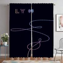 Virtuvės užuolaidos svetainei Užuolaida kambariui 2 vnt. Kpop-BTS Pertvara Helovino dekoracija Namų interjero užuolaidos Elegantiškos W50xH70cmx2pcs-CL