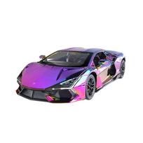 1/24 Lamborghini Revuelto Galvanizuotas Lydinio Automobilis Diecast & Žaislinės Transporto Priemonės Metalinis Žaislinio Automobilio Modelis Garsas ir Šviesa Kolekcija Vaikų Žaislas violetinė