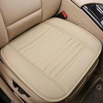 SEAMETAL Priekinės automobilio sėdynės užvalkalas PU oda Automobilio sėdynės pagalvėlės apsauga Keturių sezonų neslystantis kilimėlis 1pc front smėlis