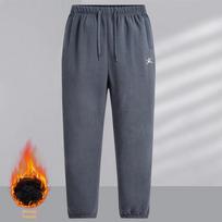 Vyriškos storesnės poliarinio vilnos kelnės - Šiltos, granuliuotos tekstūros, skirtos rudens/žiemos lauko veiklai 3XL armijos žalia spalva