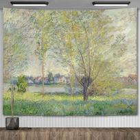 Claude Monet Kūriniai Sienų Dekoras Gobelenas Sodas Gėlių Peizažas Aliejiniai Tapyba Estetinis Kambario Dekoras Bendrabučio Tapetai 29x37in 74x94cm