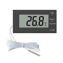 -50~300℃ Įmontuotas Skaitmeninis Termometras LCD Ekranas Elektroninis Temperatūros Matuoklis Žuvų Akvariumui, Inkubatoriui, Roplių Augintiniui juoda