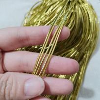 Auksinė ir sidabrinė elastinė virvė - 1MM, 100M: Puikiai tinka etiketėms, aliejaus buteliukams ir kt. gray