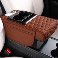 PU Leather Center Console Armrest Cushion Portable Storage Box High Quality Armrest Pad  Universal kava