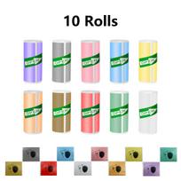 Lipdukų spausdintuvas su ritinėliais, lipdukų popierius, „Bluetooth“ terminis, suderinamas su „iOS“ ir „Android“, skirtas atminties kortelėms, „pasidaryk pats“, užrašams 10Rolls Color Sticker atominė mandarino spalva