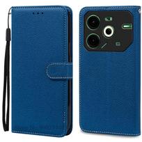 Pova 6 Neo Case For Tecno Pova 6 Neo Case Wallet Leather Flip Case For Techno Pova 6 Neo Cover Pova Neo 6 Phone Case Fundas Tecno Pova 6Neo (4G) tamsiai mėlyna spalva