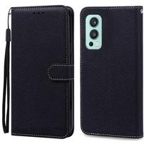 Nord 2 dėklas Oneplus Nord 2 5G dėklui Odinis atverčiamas piniginės dangtelis One plus Nord 2 dėklui Nord2 5G telefono dėklas Coque Fundas Oneplus Nord 2 5G juoda