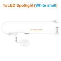 3W LED Display Collection Cabinet Light Hand Sweep Touch Dimmer Spotligt 12V DC Wood-Penetrating Detection Bulb Lamp -DuPont 1PCS-White Shell balta
