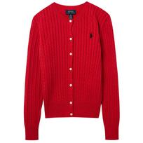 Polo Ralph Lauren megztinis Ss23 Vienspalvis Siuvinėtas logotipas Viengubo krūtinės ilgomis rankovėmis Megztas Vaikų megztiniai Raudonas 312543047-039 M