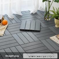 Lauko Vandeniui Atspari Antikorozinė Terasa: Storos, patvarios sodo ir balkono kompozicinės grindys. Lightweight Straight Grain Gray
