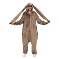 Helovino Cosplay Kostiumas Moterims Onesies Triušio Kigurumi Flanelinė Su Pėdutėmis Pižama Gyvūnų Vieno Gabalo Kostiumas Kalėdų Namų Drabužiai S
