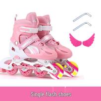 Reguliuojamas riedučių rinkinys pradedantiesiems vaikams Medium (33-37 adjustable) pink