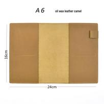 Natūralios odos A5/A6/B6 užrašinės viršelis – viršutinis augalinio rauginimo apsauginis vokas Blank 88 sheets