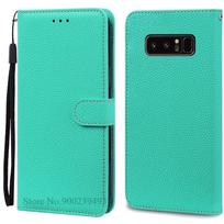 Note 8 dėklas Samsung Galaxy Note 8 dėklui N950F N950 Piniginės odinis atverčiamas dėklas Samsung Note8 dėklui Knygos tipo dangtelis Coque Fundas For Samsung Note 8 dangaus mėlyna spalva