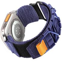 Apple Watch Nylon Sport Strap with Velcro Loop - 38/42/49mm Short 49mm mėlyna
