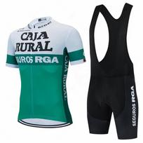 Caja Rural Vasaros Dviratininko Džersio Rinkinys Maillot Ciclismo Hombre Vyriški Dviračių Drabužiai Trumpomis Rankovėmis Dviračių Drabužiai Šortai su Petnešėlėmis Dviračio Džersis S