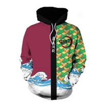 Anime Demon Slayer Kimetsu No Yaiba 3D Hoodies Megztiniai Agatsuma Zenitsu Tomioka Giyuu Cosplay Vyriškas Paltas Apranga S