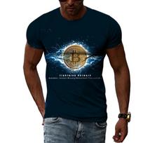 Vasaros mados abstraktus Bitcoin 3D spaudos marškinėliai Hip Hop Harajuku asmenybė apvalia apykakle trumpomis rankovėmis laisvalaikio vyriški marškinėliai 6XL