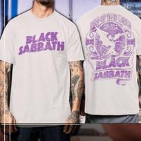 2025 Black Sabbath Aston Villa Back Paskutinis šou Spausdinti trumpomis rankovėmis Vasariniai medvilniniai apvalios kaklo marškinėliai Laisvi vyriški moteriški Spausdinimas S