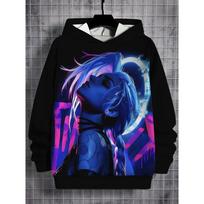 Anime Žaidimas Arcane Jinx 3D Spausdinimo Gobtuvai Vyrams Moterims Madingas Gobtuvas Džemperis Moterims Sportiniai Drabužiai Unisex Sportinis Kostiumas Megztiniai Drabužiai Lol S